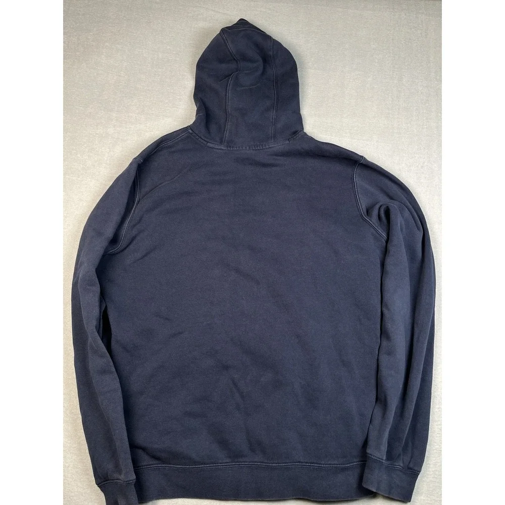 Vtg Michigan Wolverine Nike HoodieLarge Blue Spellout‎ Center Swoosh Stretch Y2K